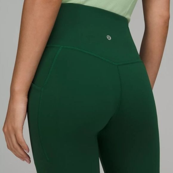 Lululemon Align High Rise Pants Leggings w Pockets Everglade Green 12 14 Nwt - Picture 2 of 9